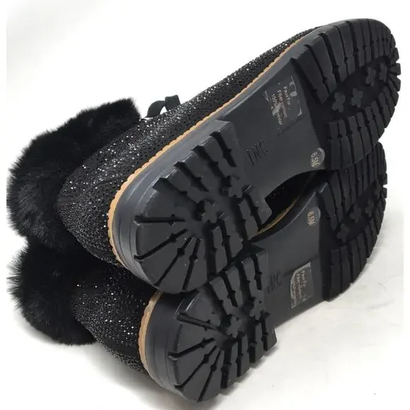 INC Int’l Concepts Macys Pravale Black Bling Hiker Ankle Booties Women's Sz 6.5 - Picture 7 of 7